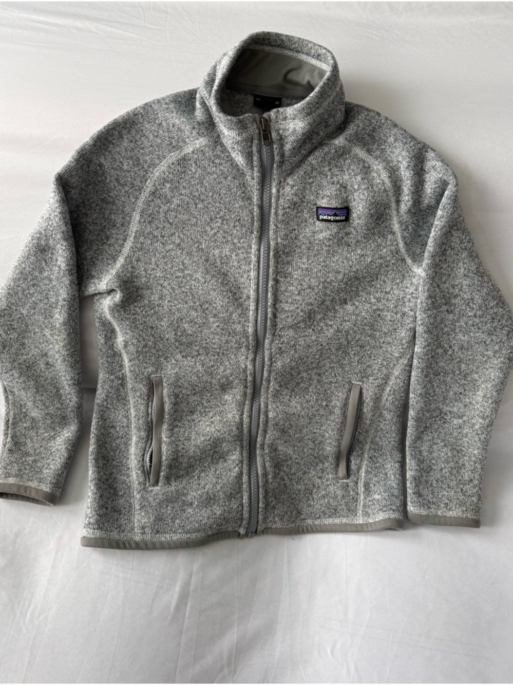 Patagonia Kids Better Sweater Full Zip Heather Gray Fleece Size Medium